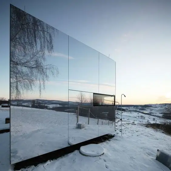 2022 New Design mirror glass construction luxury model house prefab australia expandable prefab houses