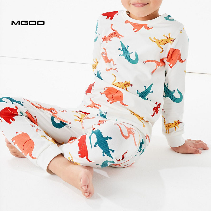Пижама MGOO детская с длинным рукавом, 100% хлопок, на заказ