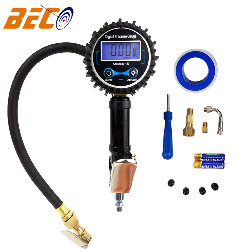 Beco цифровой Воздушный шиномонтаж датчик 0.1psi разрешение и ЖК-свет
