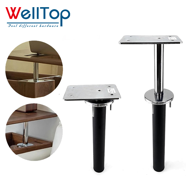 New Arrival Metal 360 Rotation Press Lifter Black Furniture Hardware Accessories for Bed Sofa Manual Desktop DIY Making Projects