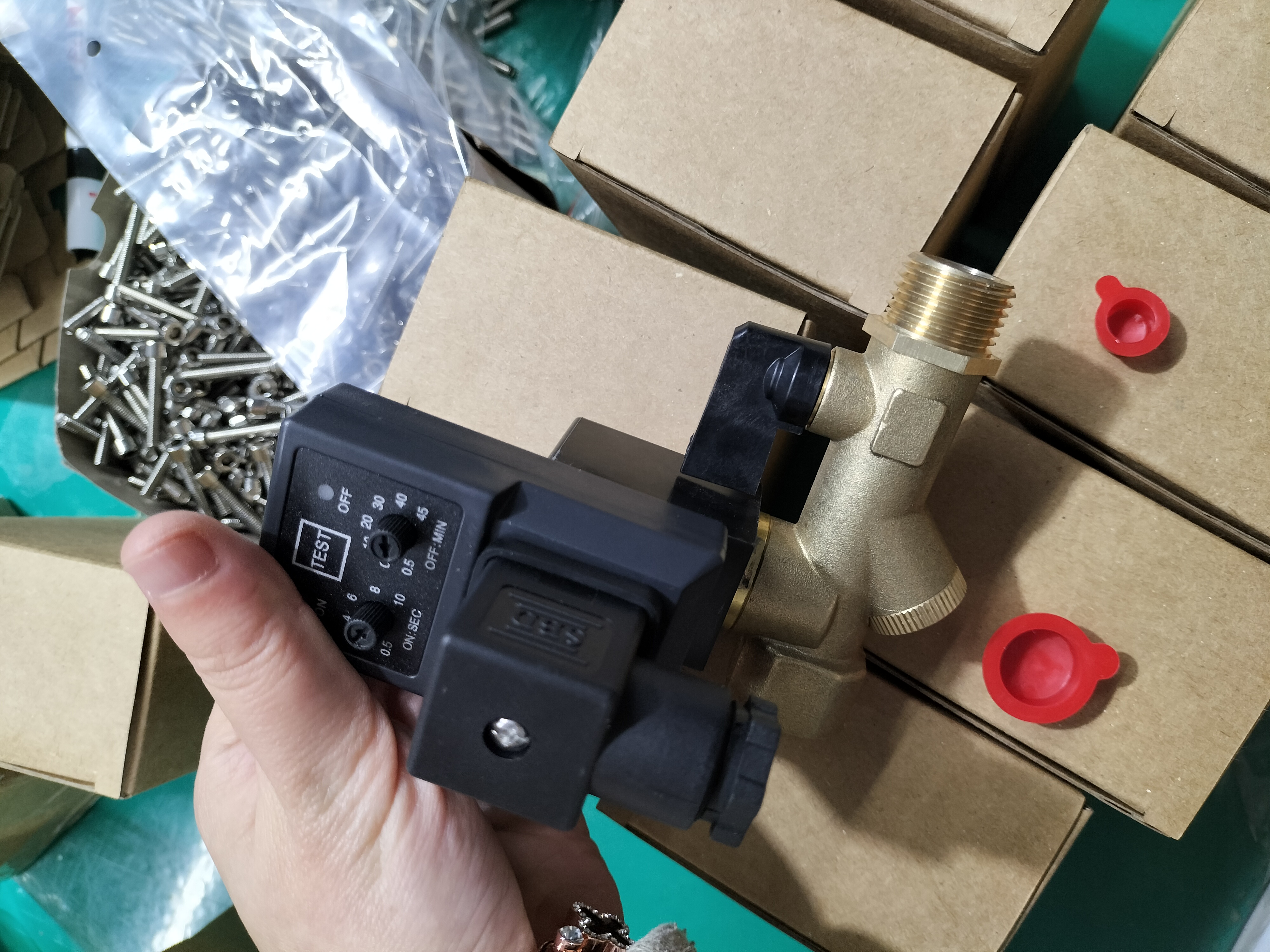 High pressure Solenoid Operated 1/4 3/8 1/2 16bar 40bar Digital Auto Drain Air Compressor 220volt 2way Solenoid Valve Timer