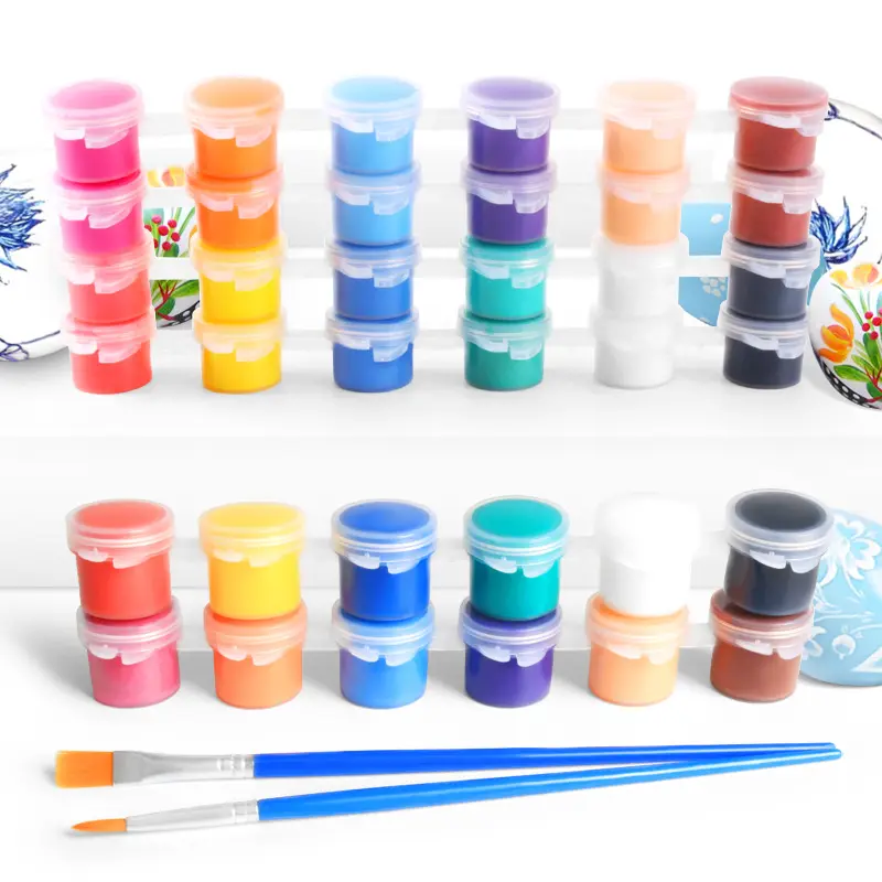 Hot selling  paint pots 5ml with 6 color acrylic paint set for painting