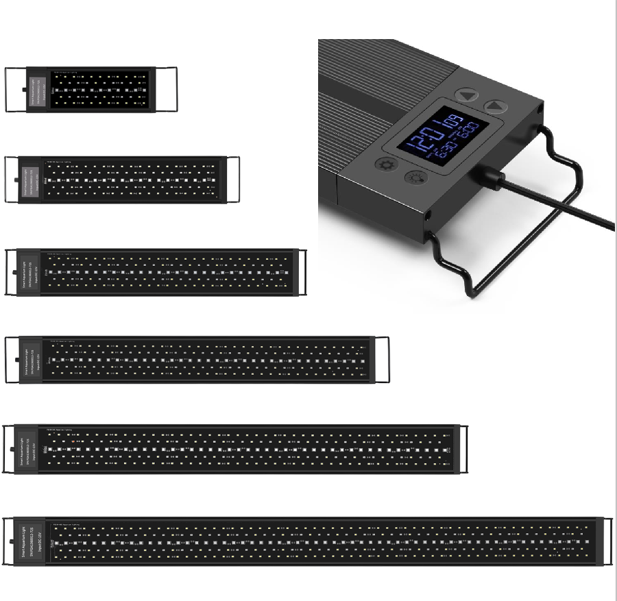 Smart Aquarium Clip Light 30-120CM Super Thin Fish Tank Planted Aquarium Lamp LED EU Energy Aquarium Lighting