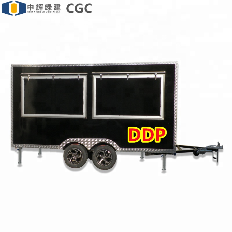 Бренд CGC, низкая цена, новый буксировочный двухосевой мобильный кухонный хот-дог, грузовик для фаст-фургона, маленький холодный фургон, хот-дог