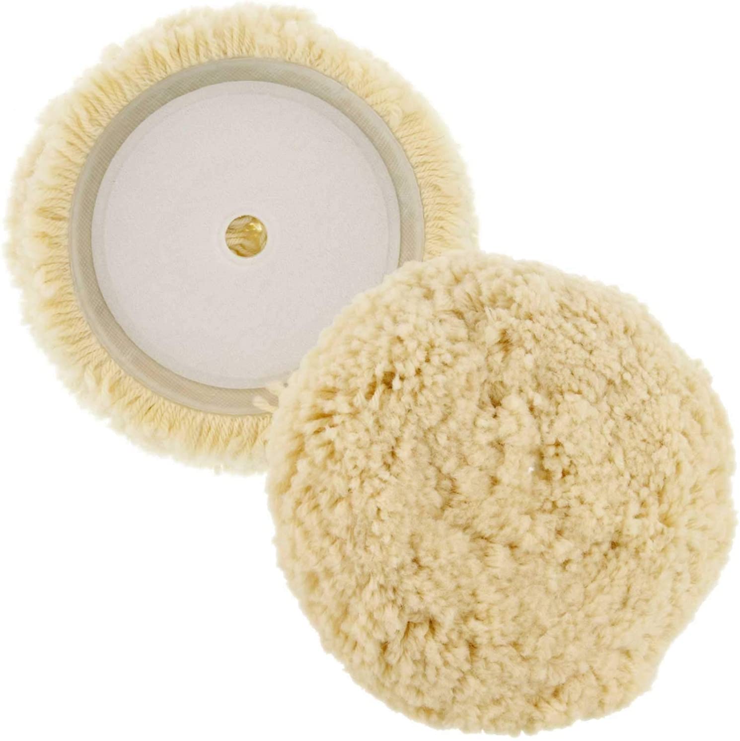 75 mm natural and white 100% New Zealand wool felt car wheel pad buffing board