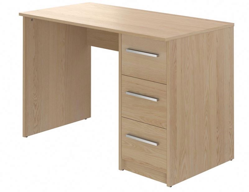 3-drawer desk walnut wood desk
