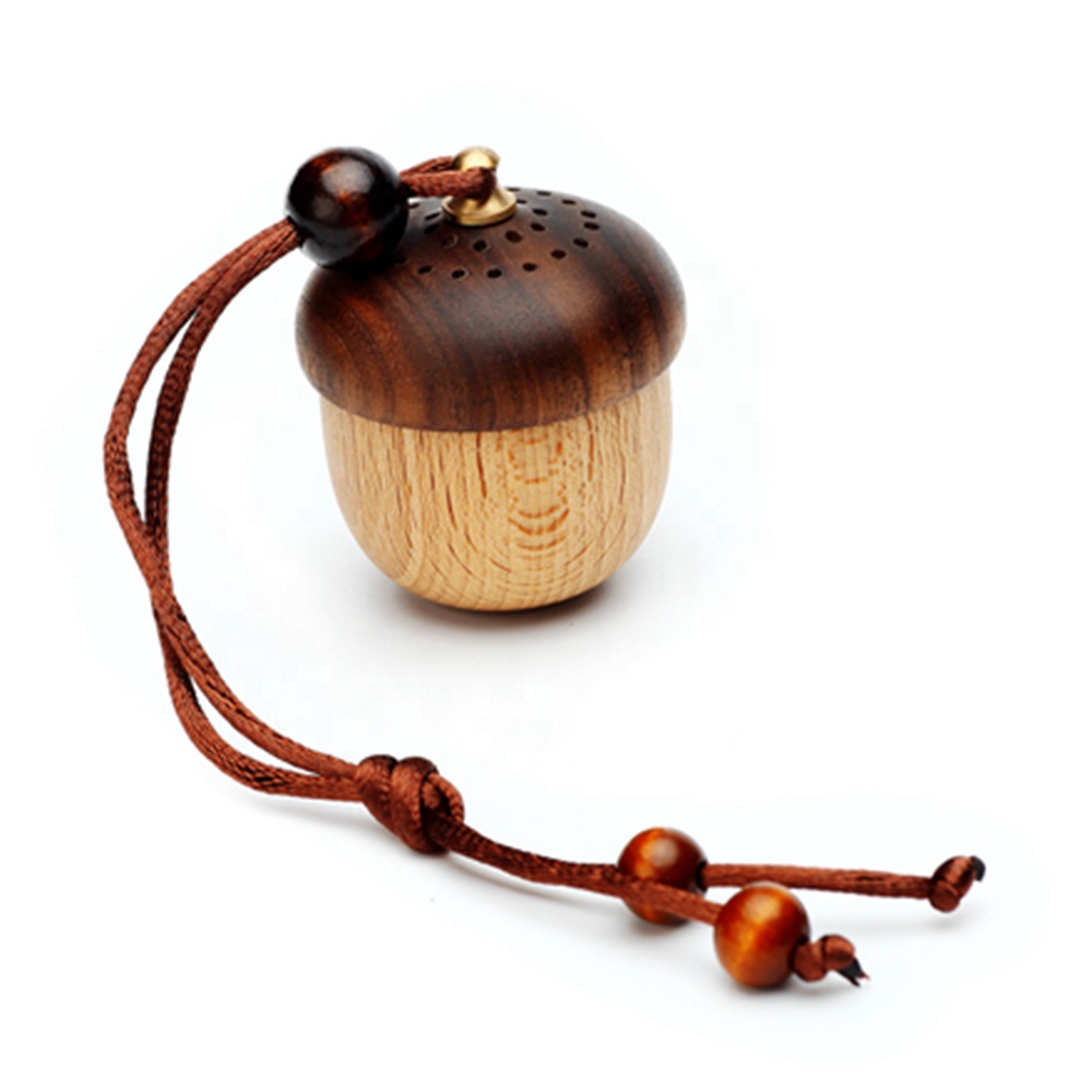 Wooden Rosin Fruit Shape Car Vent Essential Fragrance Oil Car Diffuser Air Freshener Hang Decoration For Christmas Gift