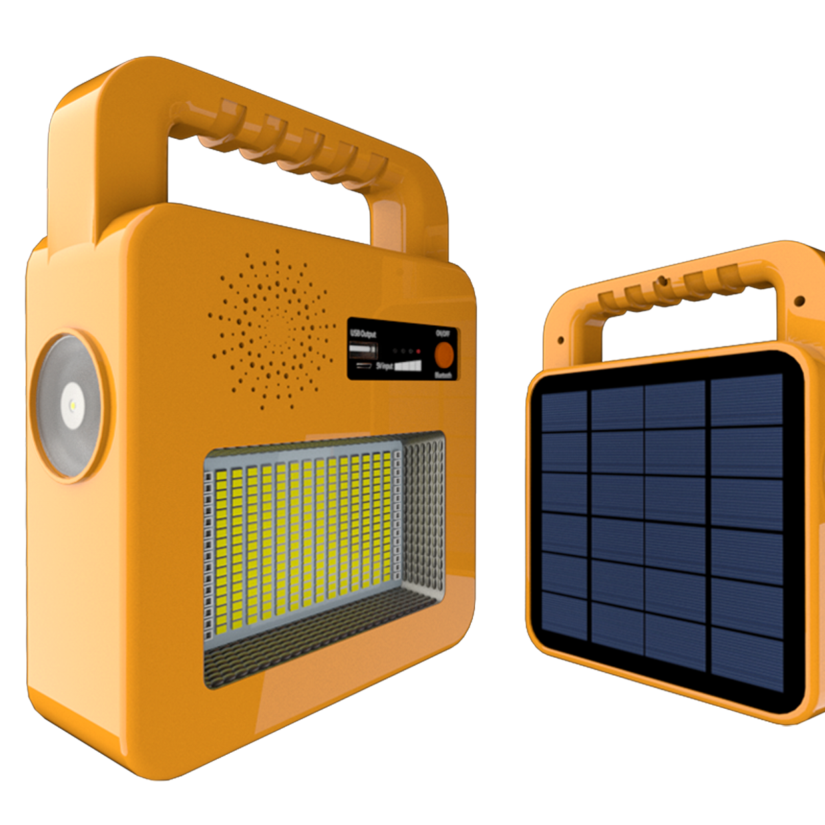 Portable Solar Rechargeable Emergency Lamp Light With Power Bank