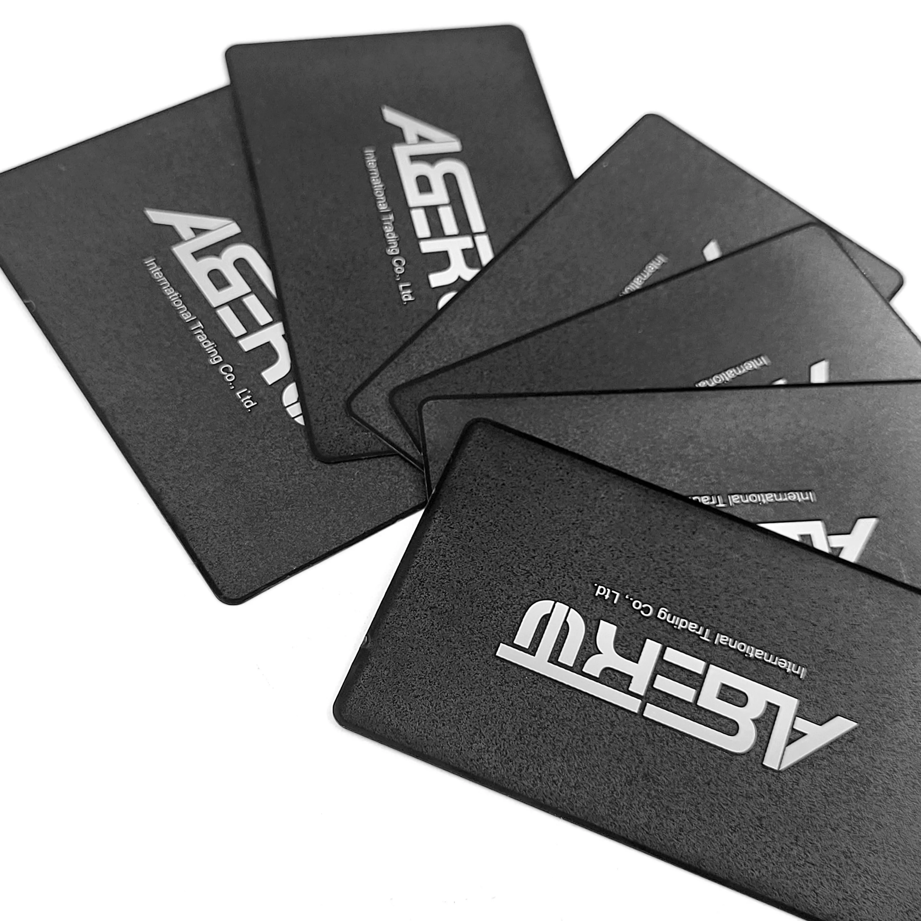 Matte black high-end steel business card metal card silk screen personalized business card