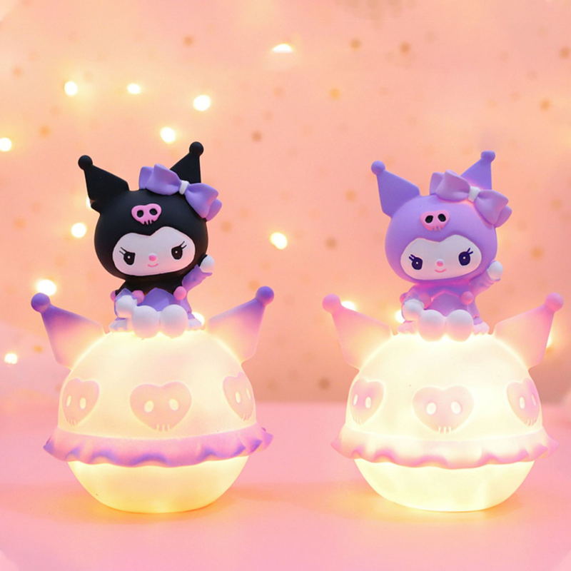 Sanrio Hello Kitty Kuromi Моя Мелодия Cinnamoroll креативная лампа планеты мультяшная кукла светодиодный ночник друзья игрушки прекрасный подарок лампа