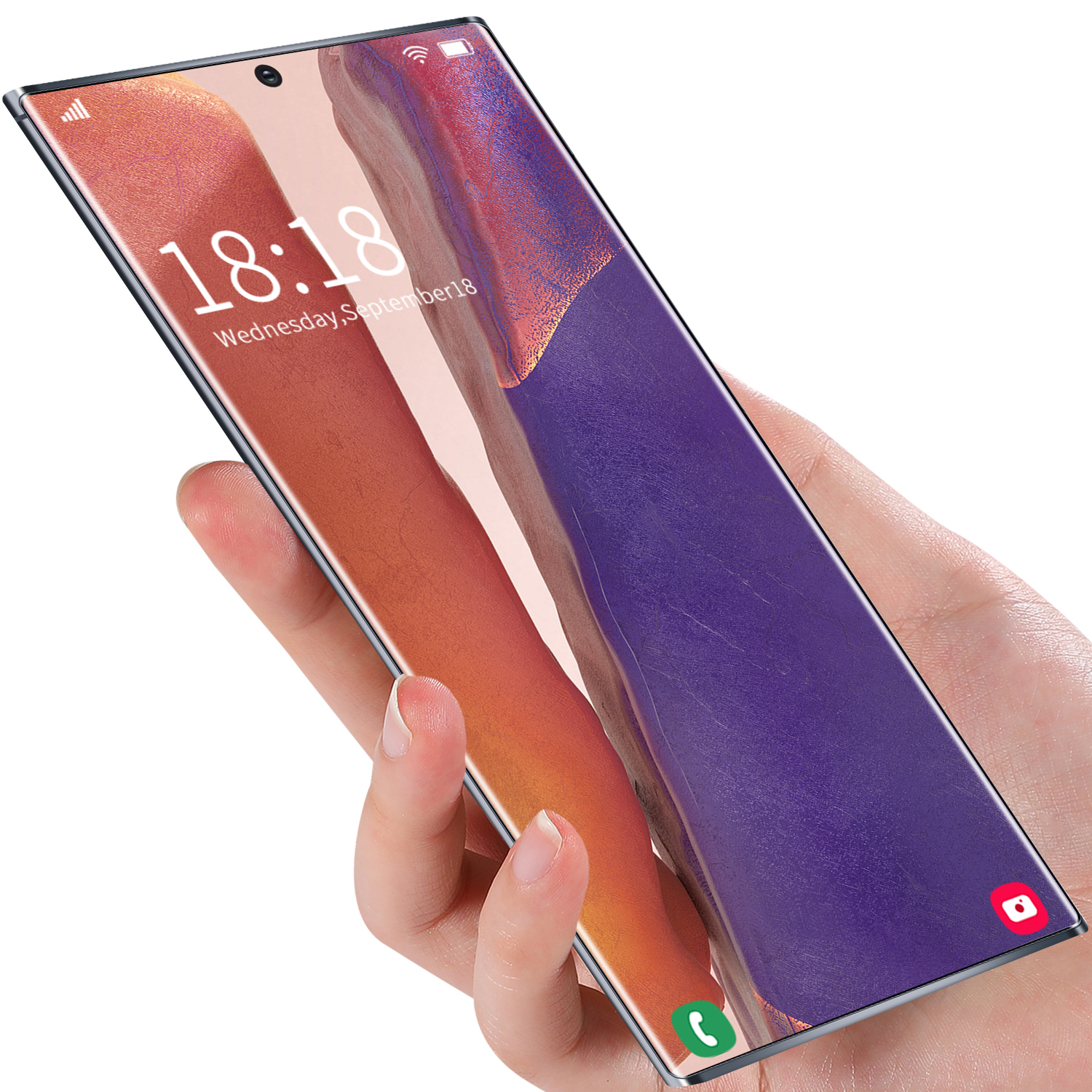 Оригинальный мобильный телефон Note20U + 4G, 8 ГБ + 256 ГБ, глобальная версия, 6,8-дюймовый большой экран, разблокировка пальцами, смартфоны Android Dual