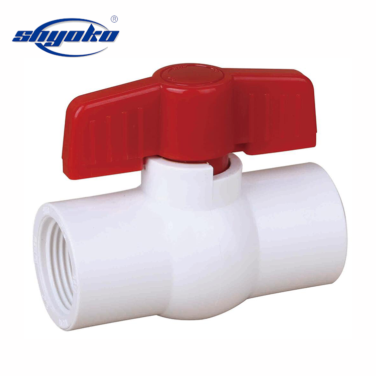 Пластиковые клапаны и фитинги из ПВХ с ручным управлением U-PVC Valvula NPT пластиковые шаровые краны