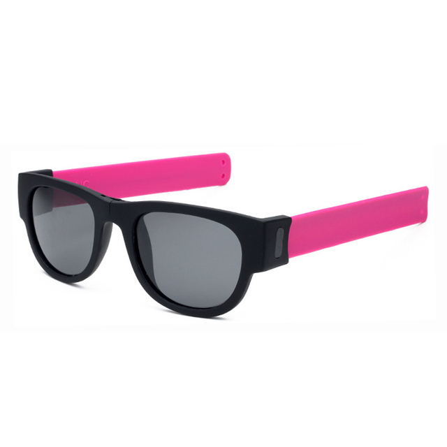 Sport Folding Wrist Sunglasses Women Slappable Wristband Sun Glasses Foldable Roll Bracelet Colorful Fashion Motocycle Accessory