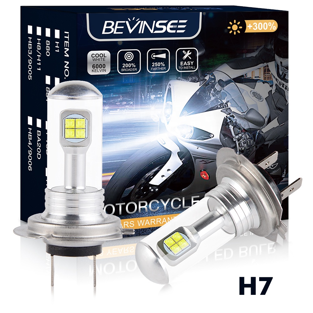 Светодиодные фары Bevinsee H7 80 Вт 6500K для мотоциклов Kawasaki Z1000 Ninja 650 1000 2012-2016