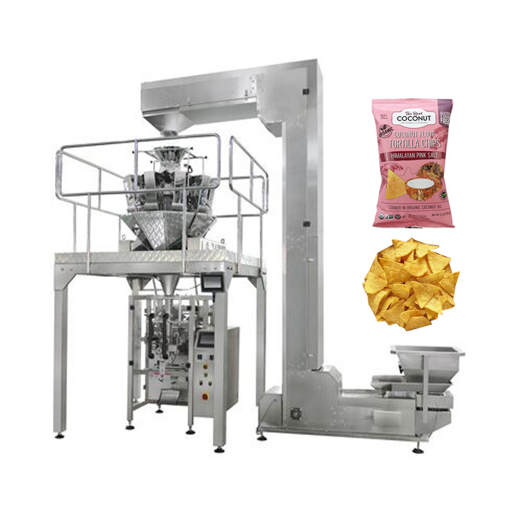Automatic Weighing 100g 200g 250g Prawn Crackers/Potato Chili/Dry Food Packing Machinery