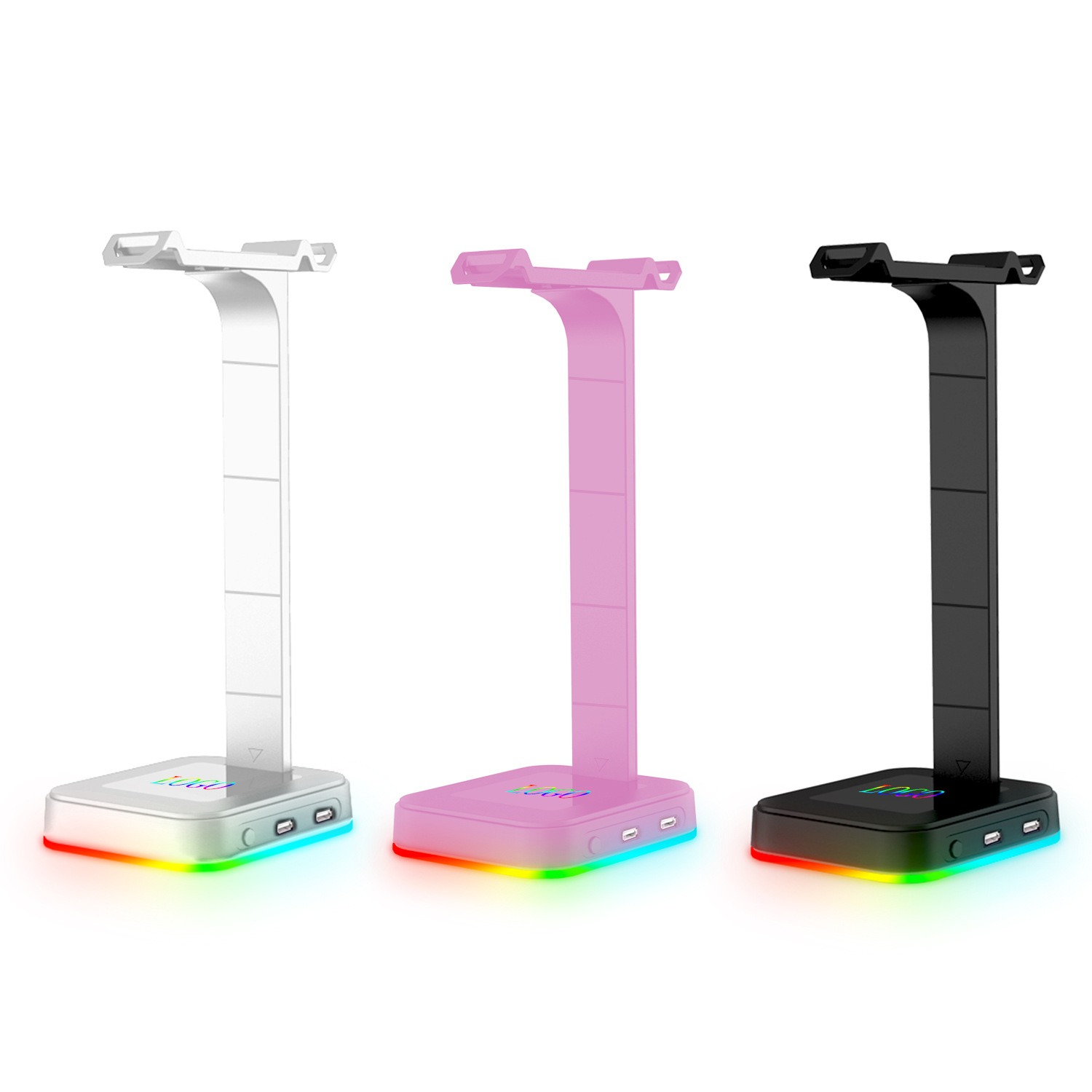Горячая Распродажа USB зарядка RGB меняющий цвет светодиодный игровой светильник держатель для наушников красочная игровая комната