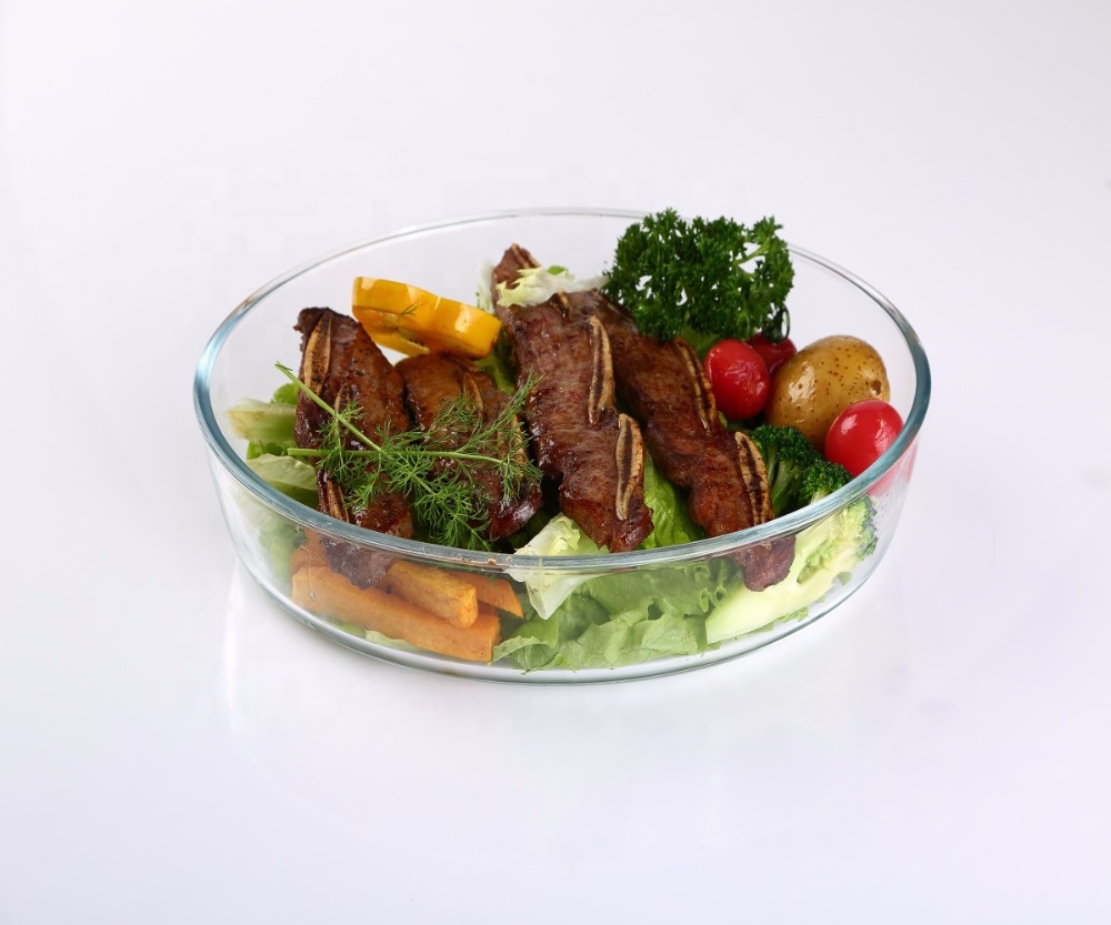 Home Premium pyrex high borosilicate glass oven safe dinner tableware baking dish