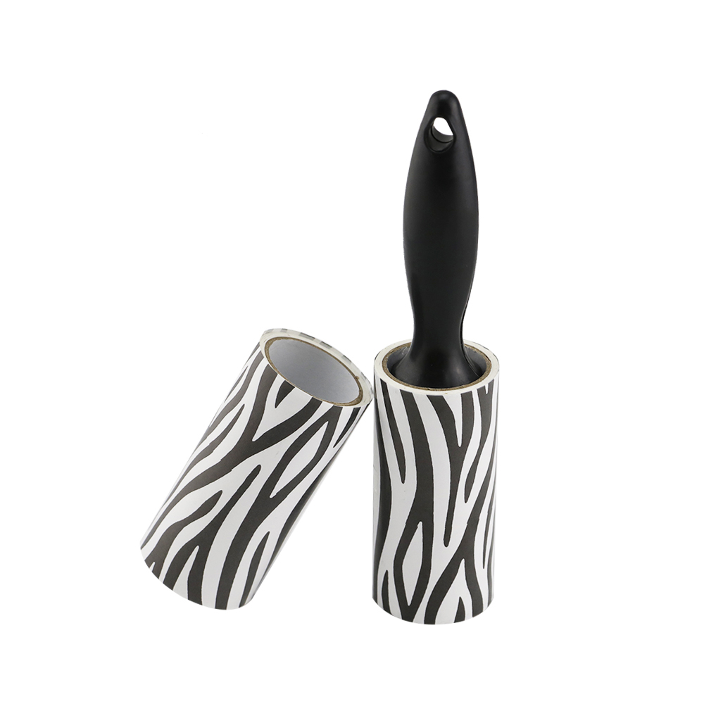 High Quality 50 Sheet printed label logo Cleaning Cushion pet hair Clothes Lint Roller With Plastic Handle