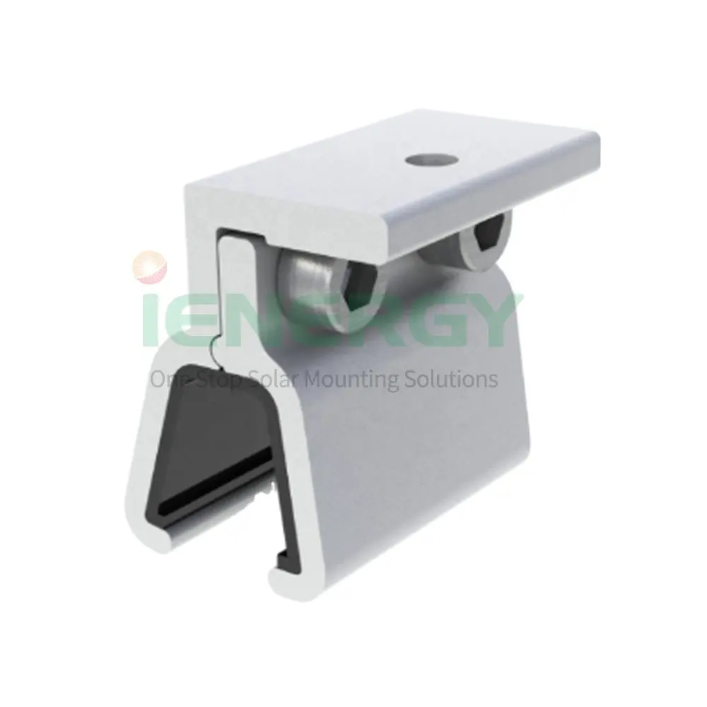 Aluminum solar clamp mounting structure Kliplok 406 roof clamp on standing seam roof hook panel clamp