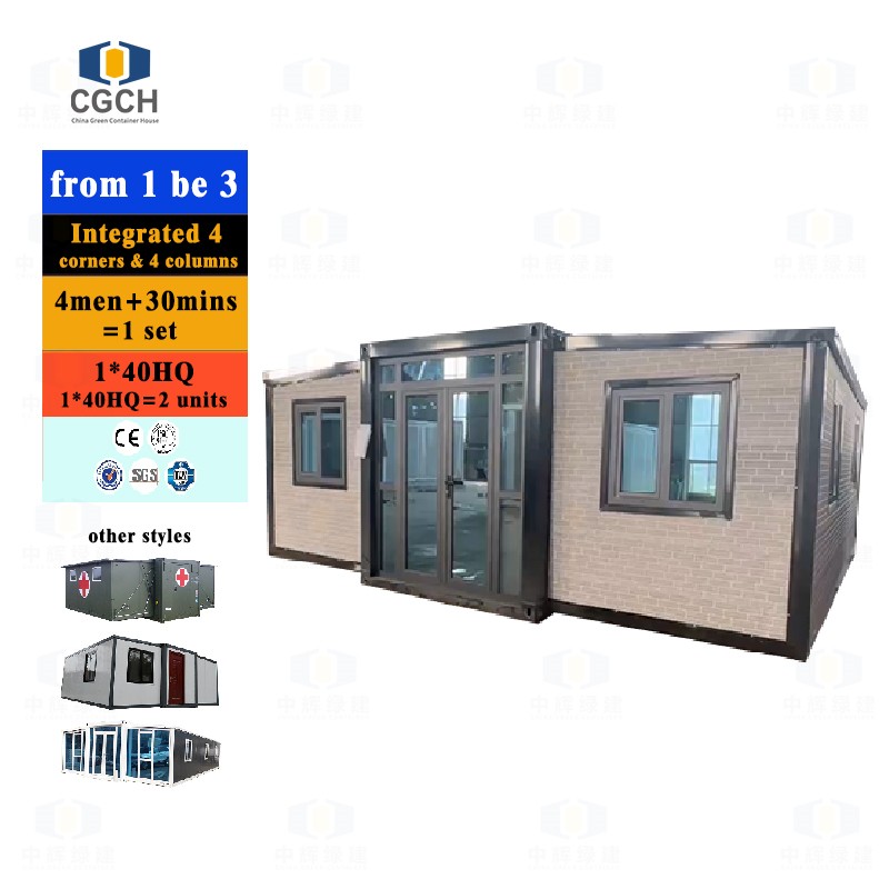 CGCH Australian expandable container house Customized Modular Expandable Container 2 Bedroom with toilet Prefab Homes Expandable