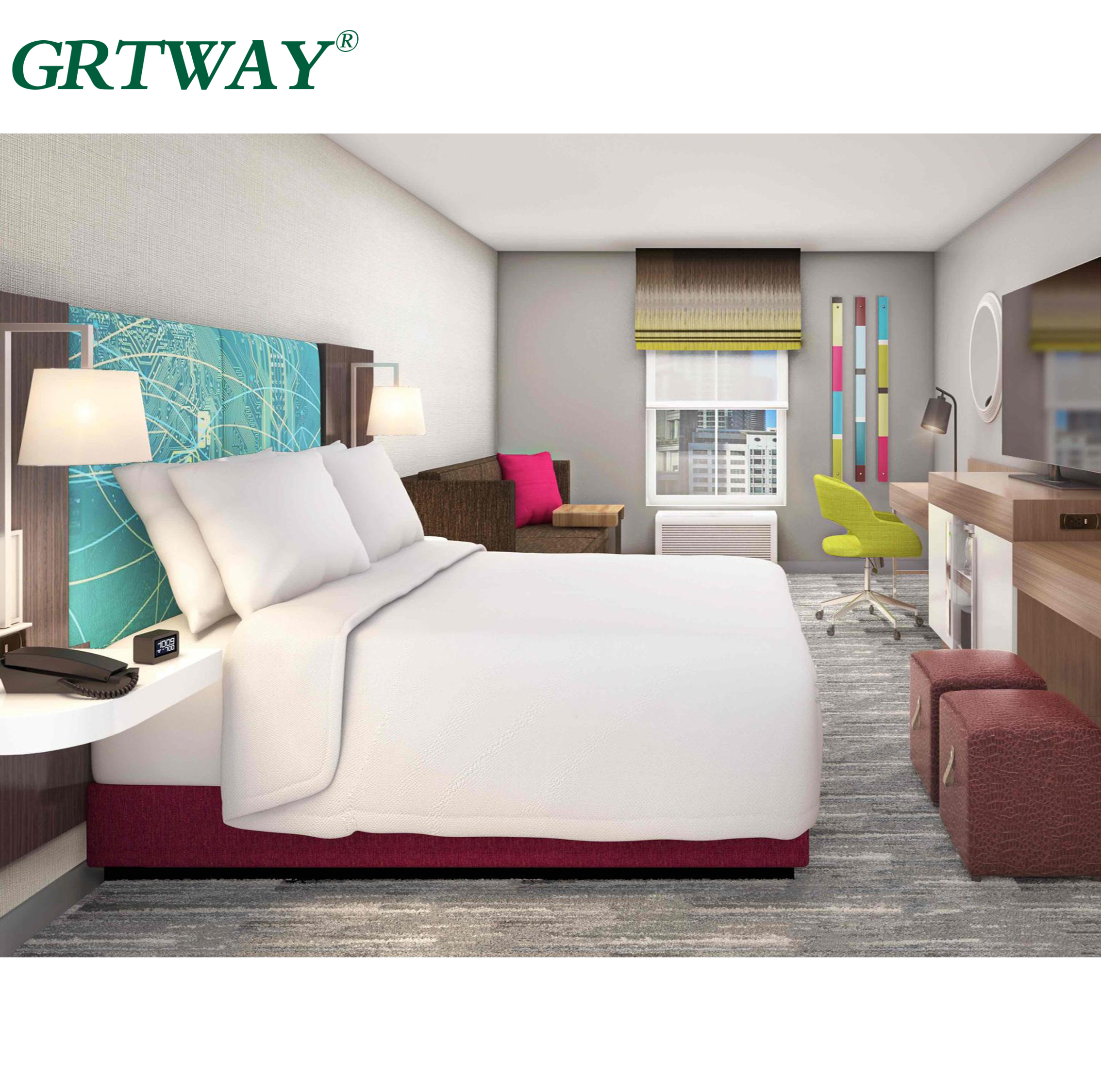 Новейший современный дизайн Hampton Inn Hotel Furniture Factory оптовая продажа деревянная мебель для спальни отеля мебель для отелей в американском стиле