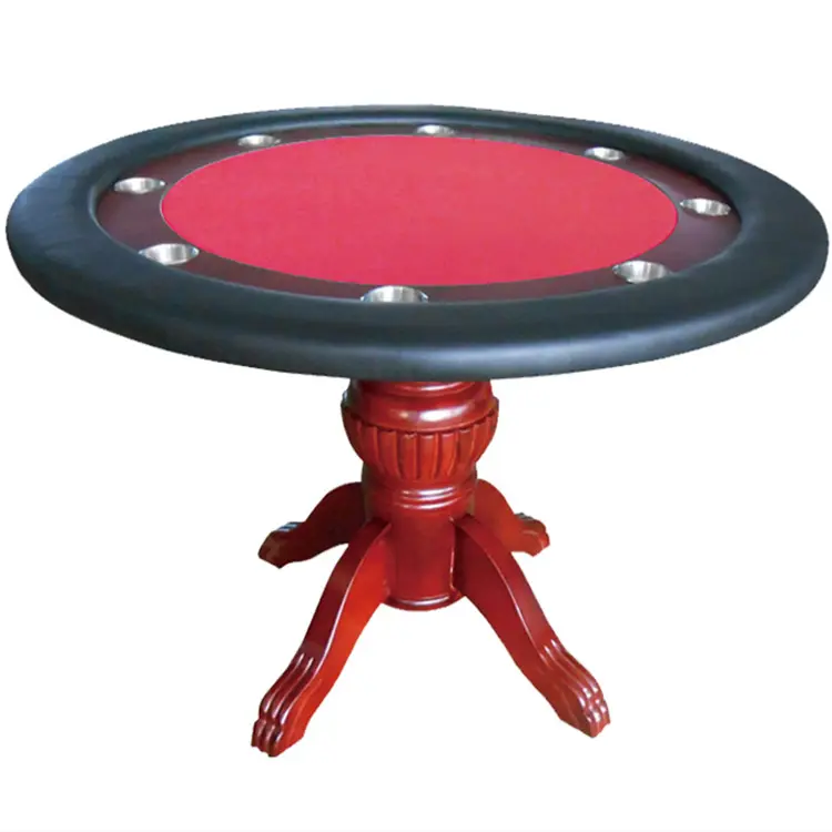 8 person Casino Poker Table Round Poker Table Wooden Leg Oval Table for Sale Portable