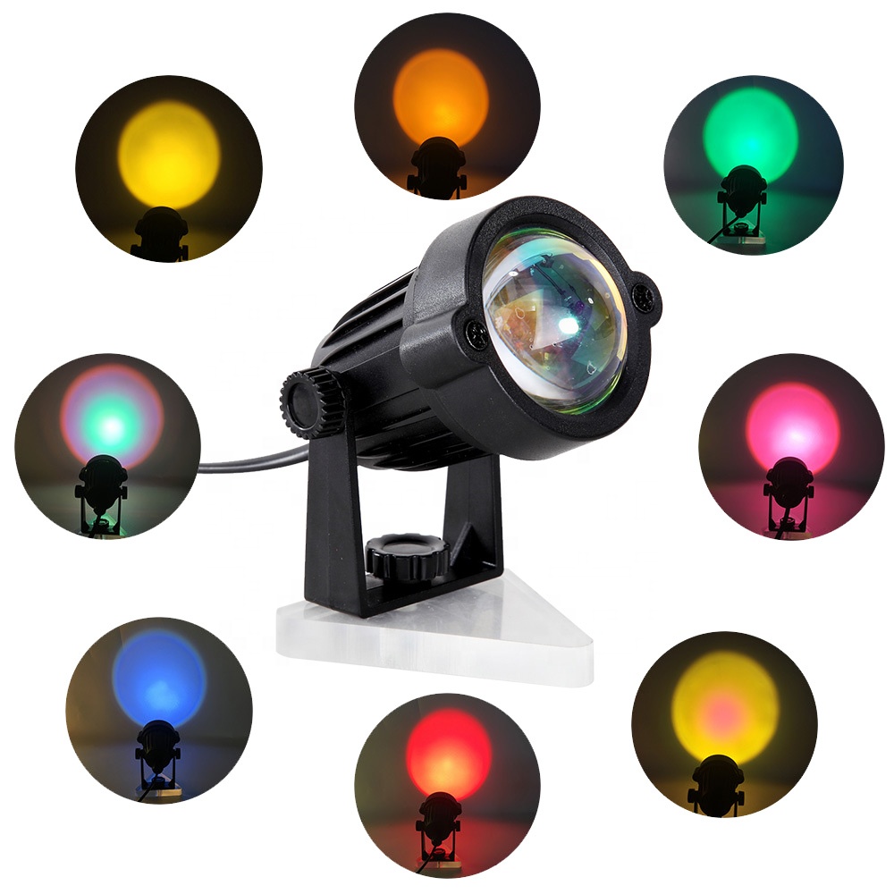 Современный роскошный ночник rgb с радужным закатом, светодиодная Напольная Лампа с регулируемой яркостью, с usb для спальни, гостиной, стола