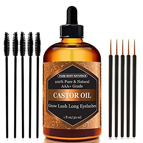 100% pure & natural AAA+ grade castor oil for glow lush long eyesashes and hair