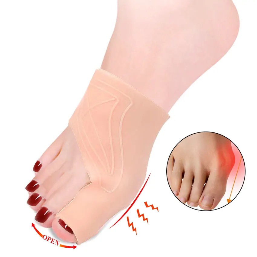 Bunion Sleeve Orthotic Silicone Gel Socks Toe Separator Sock Bunion Corrector Ball Of Foot Cushion Pad Thumb Adjuster Socks Sleeve HA00589
