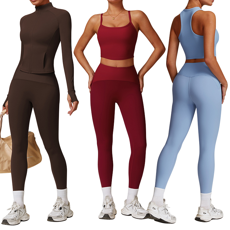 8889 Womens Workout Sets 2 Pieces Yoga Leggings And Sports Bra Gym Outfits Activewear Matching Set Gym Tracksuits