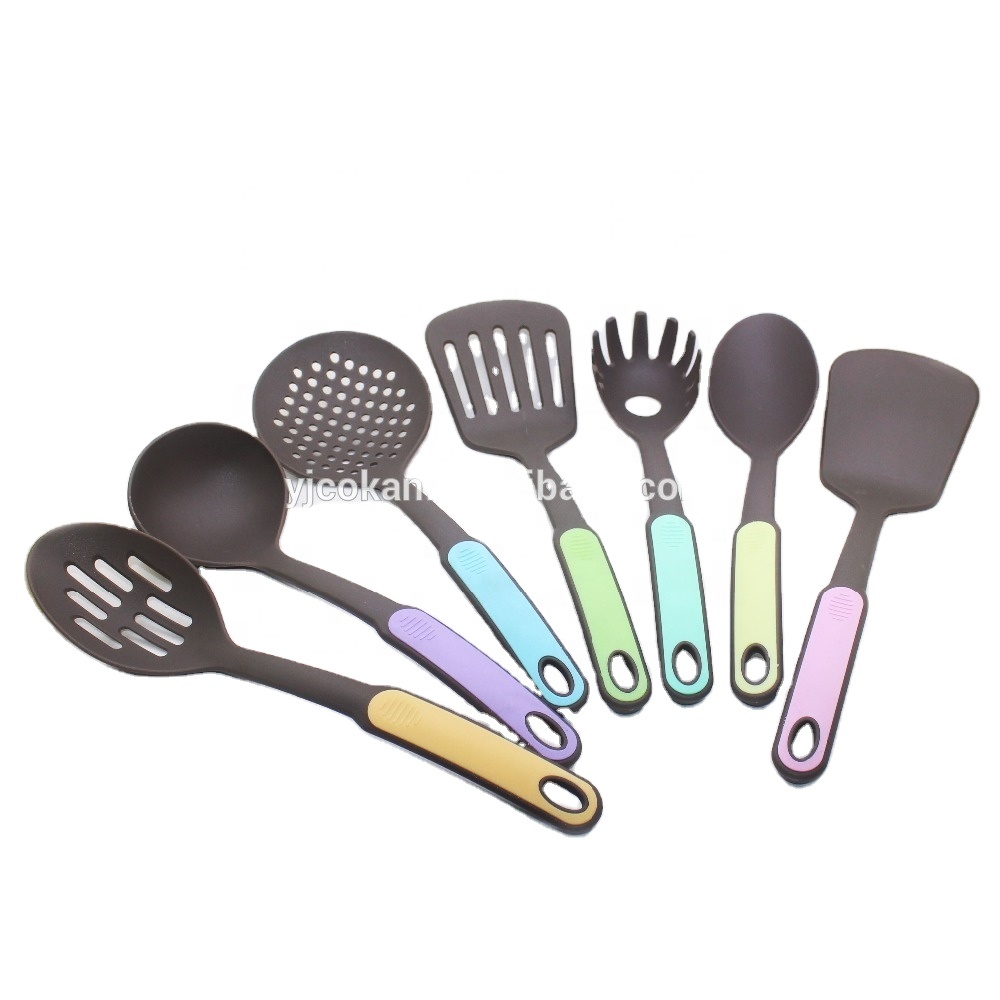 Household goods nylon creative plastic handle different shapes kitchenware new tools set kitchen accessories utensils