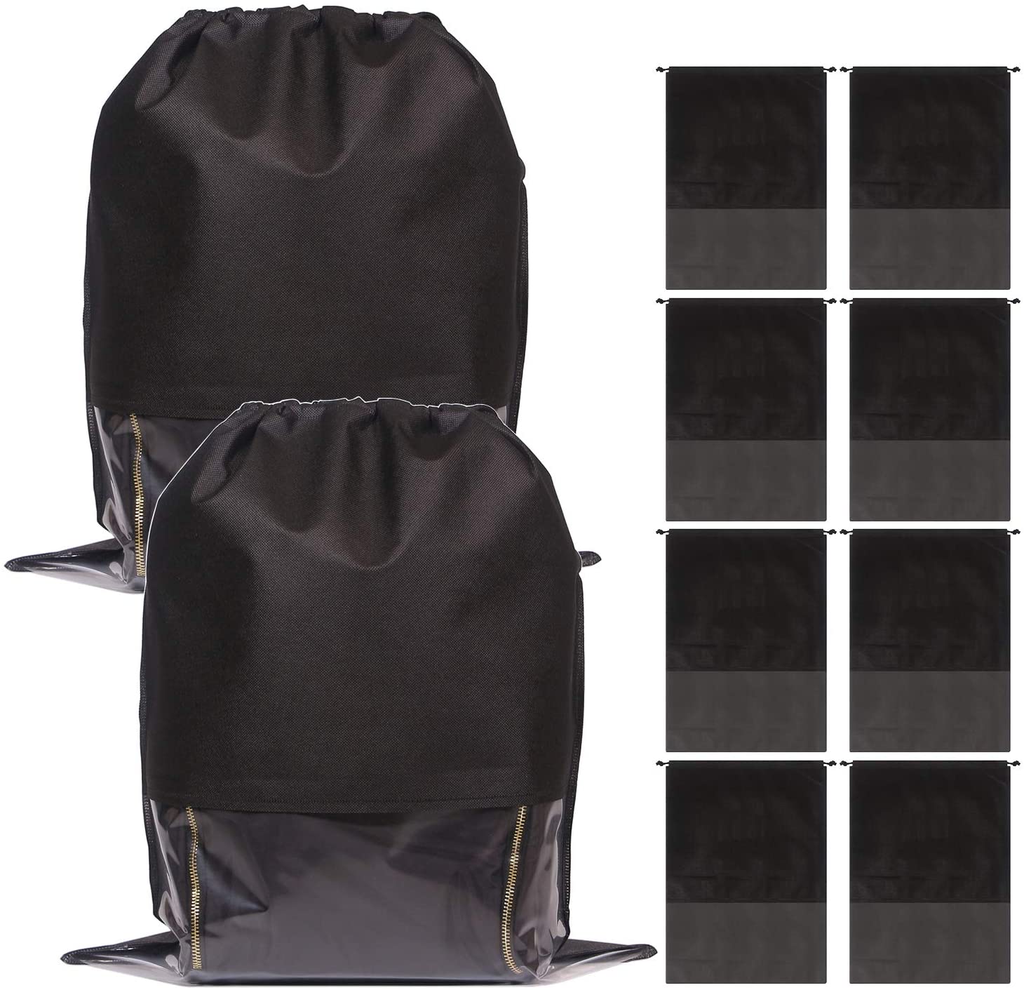 Custom Logo Printed Gift Non Woven Bag Double String Shopping Bag Shoe Handbag Jewelry Packaging Non-woven Drawstring Dust Bag