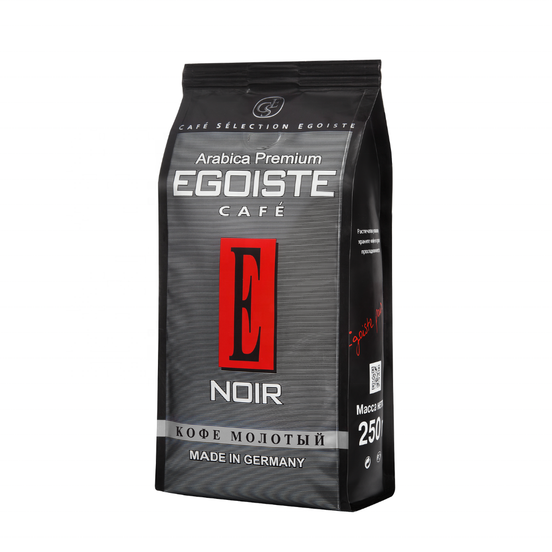 Egoist Noir 250 г. Пакет Премиум Арабика жареный молотый кофе