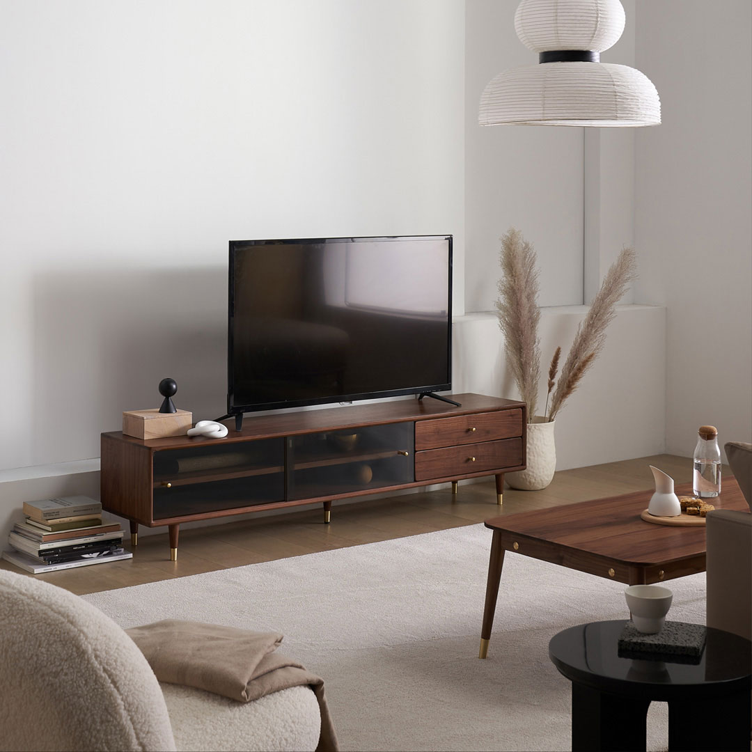 Nordic light luxury style modern design storage tv unit stand and tea coffee table for living room