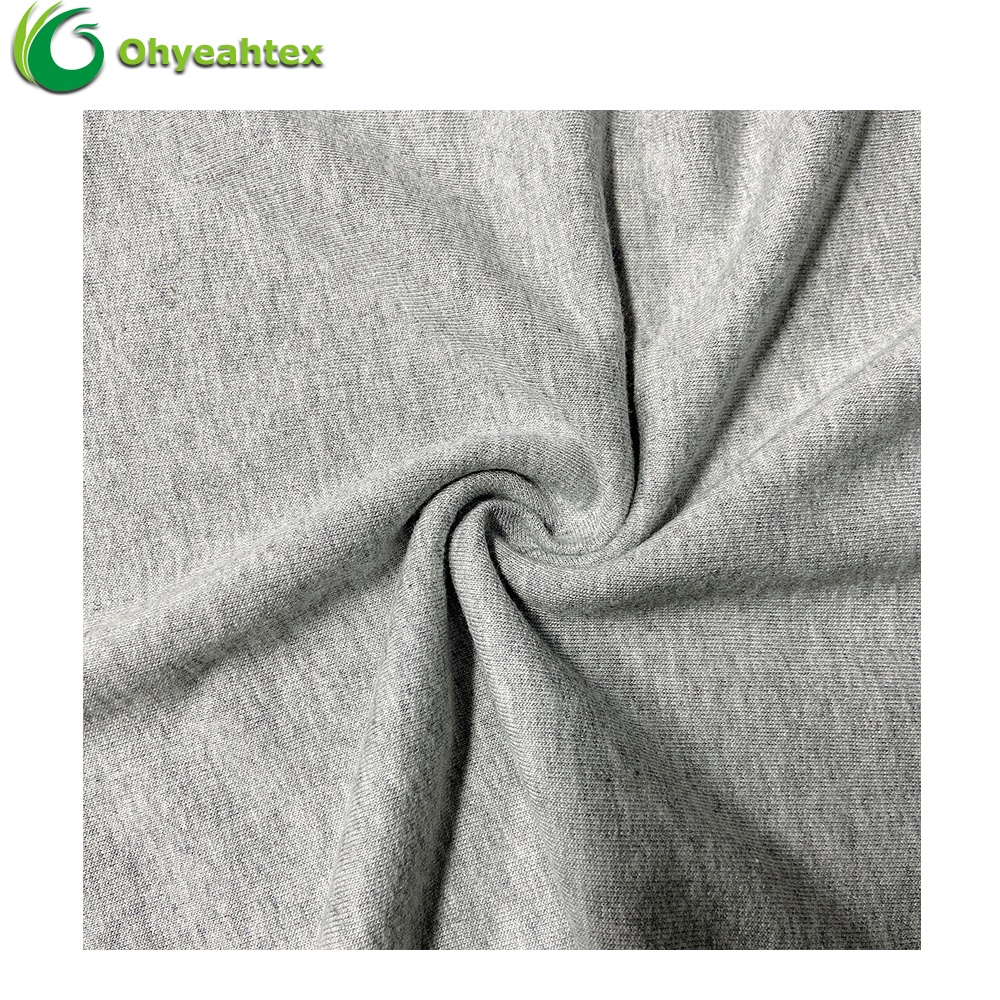 Eco Friendly Organic French Terry 70 30 Bamboo Cotton Fabric For Garment Hoodies