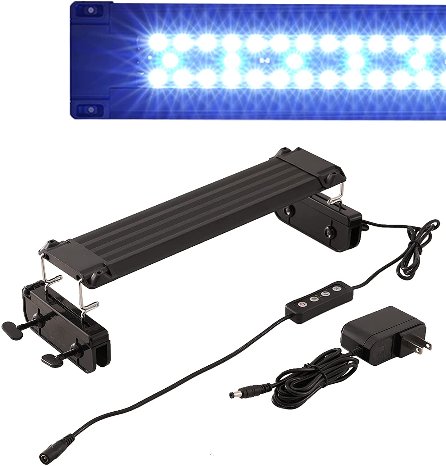 ZAOHETIAN full spectrum 300/600/900/1180MM/ Aquarium LED Light Angle Adjustable IP65 Water Dust-Proof Freshwater Tank Lamp