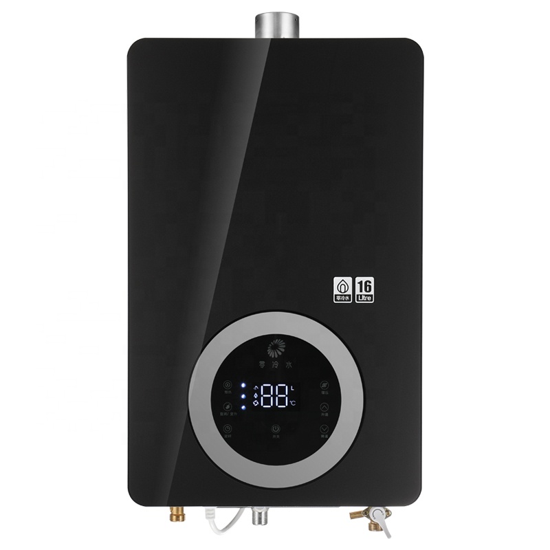glass panel constant temperature Digital Gas Water Heater 12L 14lL16L 20L