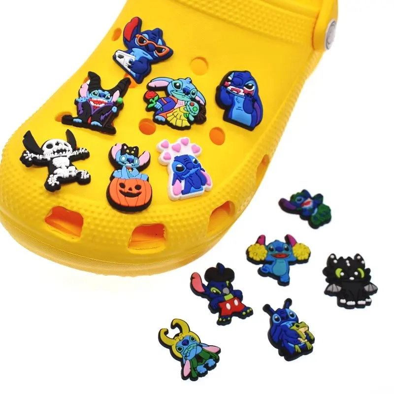 Stitch Cartoon Lilo Wholesale PVC Shoe Accessories Kids Cheap Shoe Charms