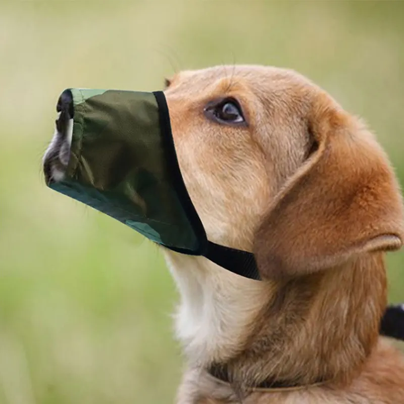 Breathable Adjustable Dog Duck Muzzle Waterproof Oxford Nylon Protect Mouth Cage Dog Muzzles