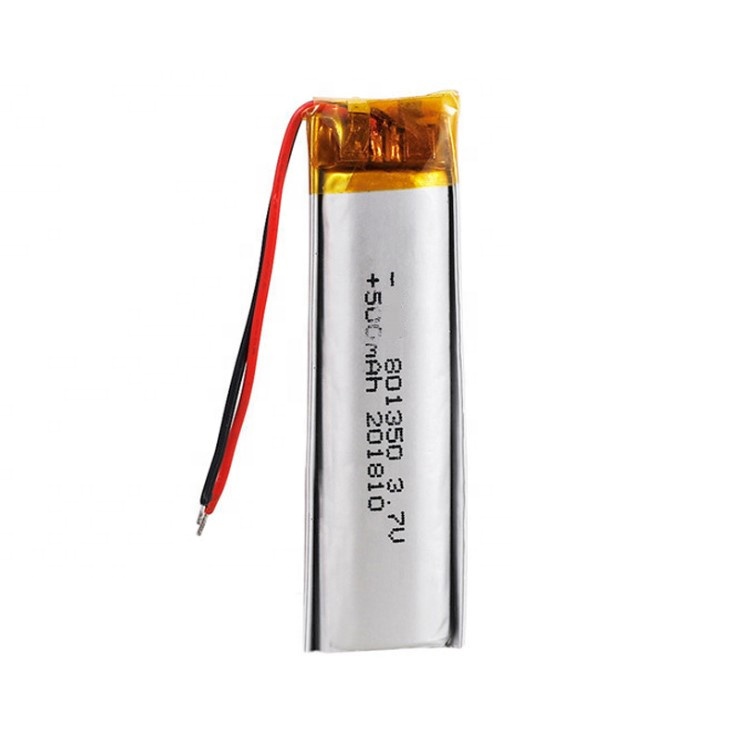 Small 801350 3.7V 500mah lipo rechargeable lithium polymer battery for electronic device