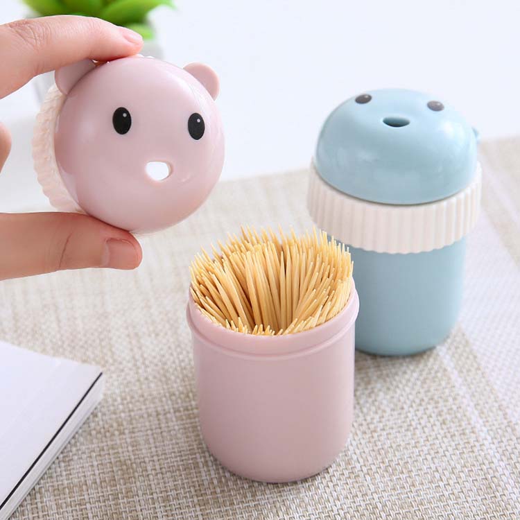 1pc Toothpick Holder Creative Portable Toothpick Storage Box Household Cute Toothpick Dispenser