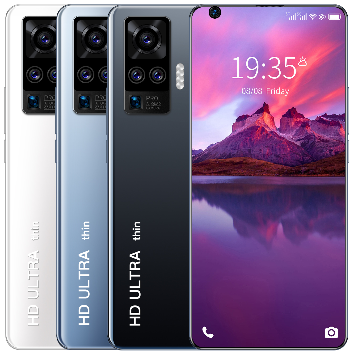 X60 Pro 7,2 дюймов 3840x2160 MTK6799 10-ядерный Android10.0 смартфонов 12GB + 512GB 5G мобильные телефоны 5600 мАч Power Bank мобильный телефон