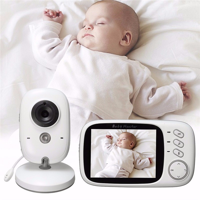 3.2In LCD Baby Video Monitor Nanny Temperature MonitoringTwo Way Audio Talk with IR Night Vision