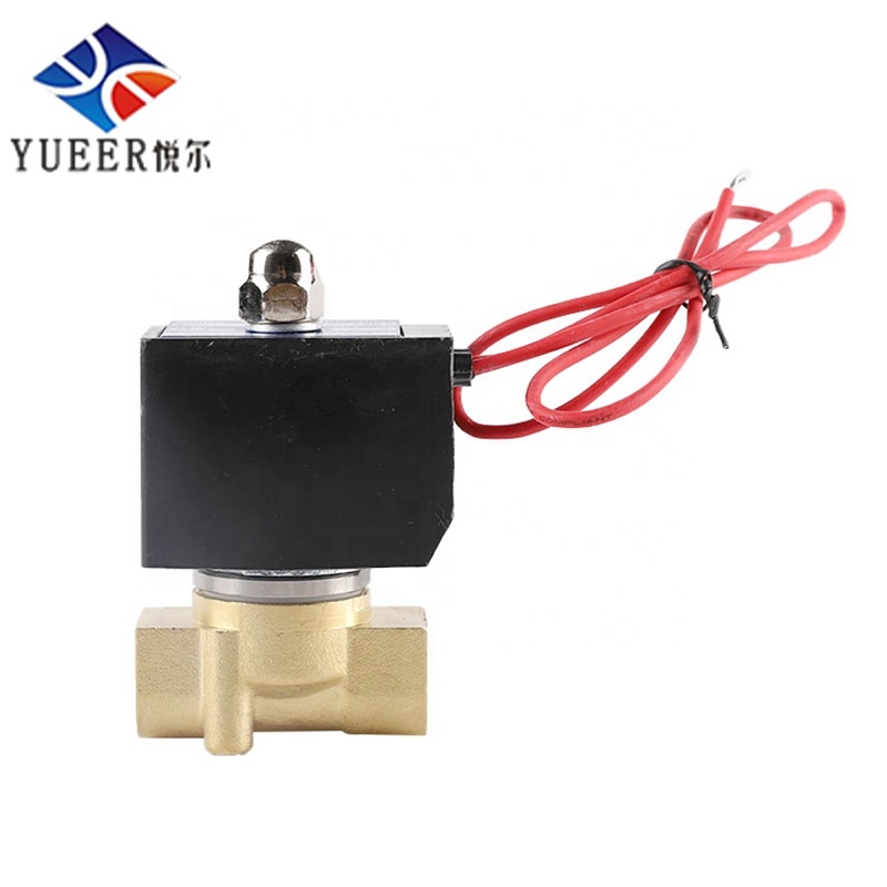 Китай (материк) yueer 2W 1/4 "-2,5" SS304 латунный газовый DC 9V 12 вольт влагостойкий Электрический водяной електро электромагнитный клапан 24V