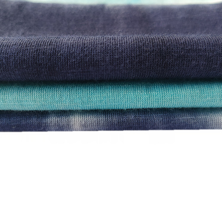 Tie dyed 50% cotton 50% rayon blend single jersey fabric-QS192696