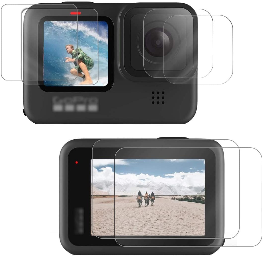 3 шт. закаленная пленка для Gopro Hero 9 Аксессуары протектор Закаленное экран для Go Pro Hero 9 черная Экшн-камера ЖК-дисплей