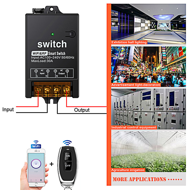 220v rf интеллигентая (ый) приборов, стенная 433 tuya smart wifi переключатель умный дом пульт дистанционного управления солнечного света беспроводной пульт дистанционного управления tuya Интеллектуальный переключатель Wi-Fi