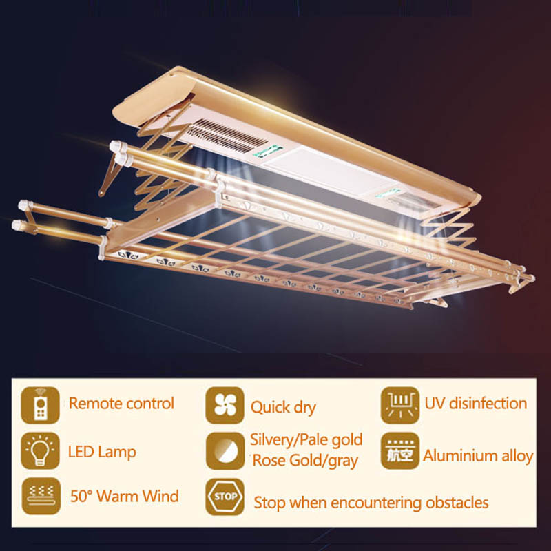Ceiling Lights Laundry Clothes Rack Hanger Drying Clothes Dryer