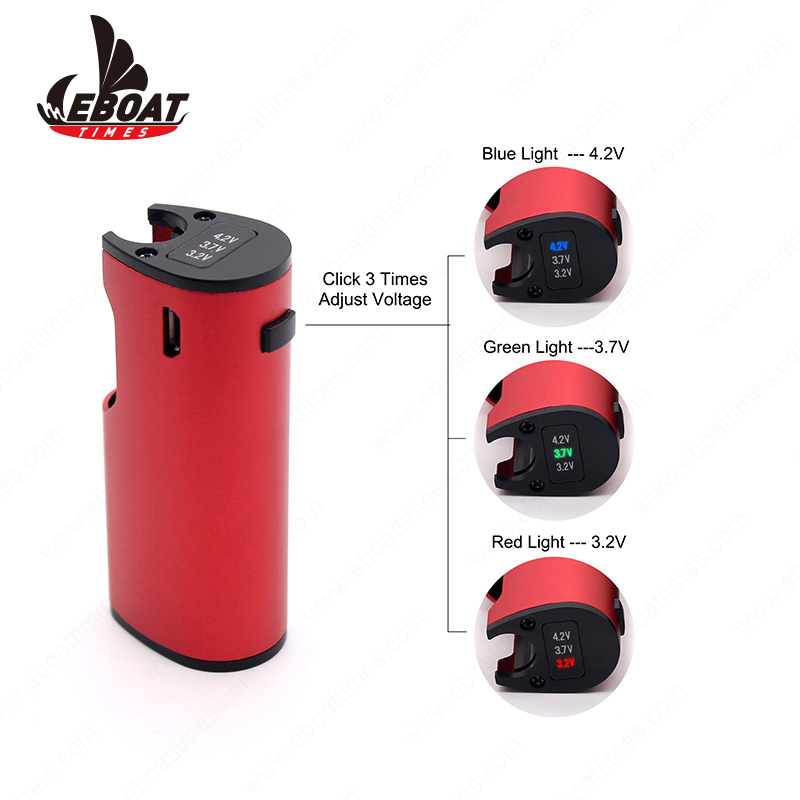 EboatTimes Wholesale 650mAh LED 4 Variable Voltage Settings 510 Vape Battery