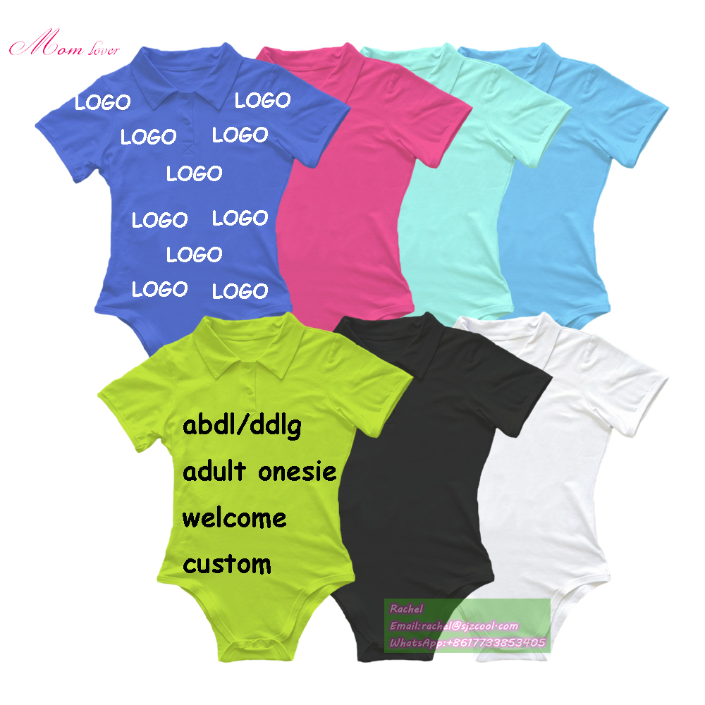 2021 Custom Adult onesie ddlg winter adult baby oneise baby women romper sleepwear ddlg O neck Snap Crotch Onesie